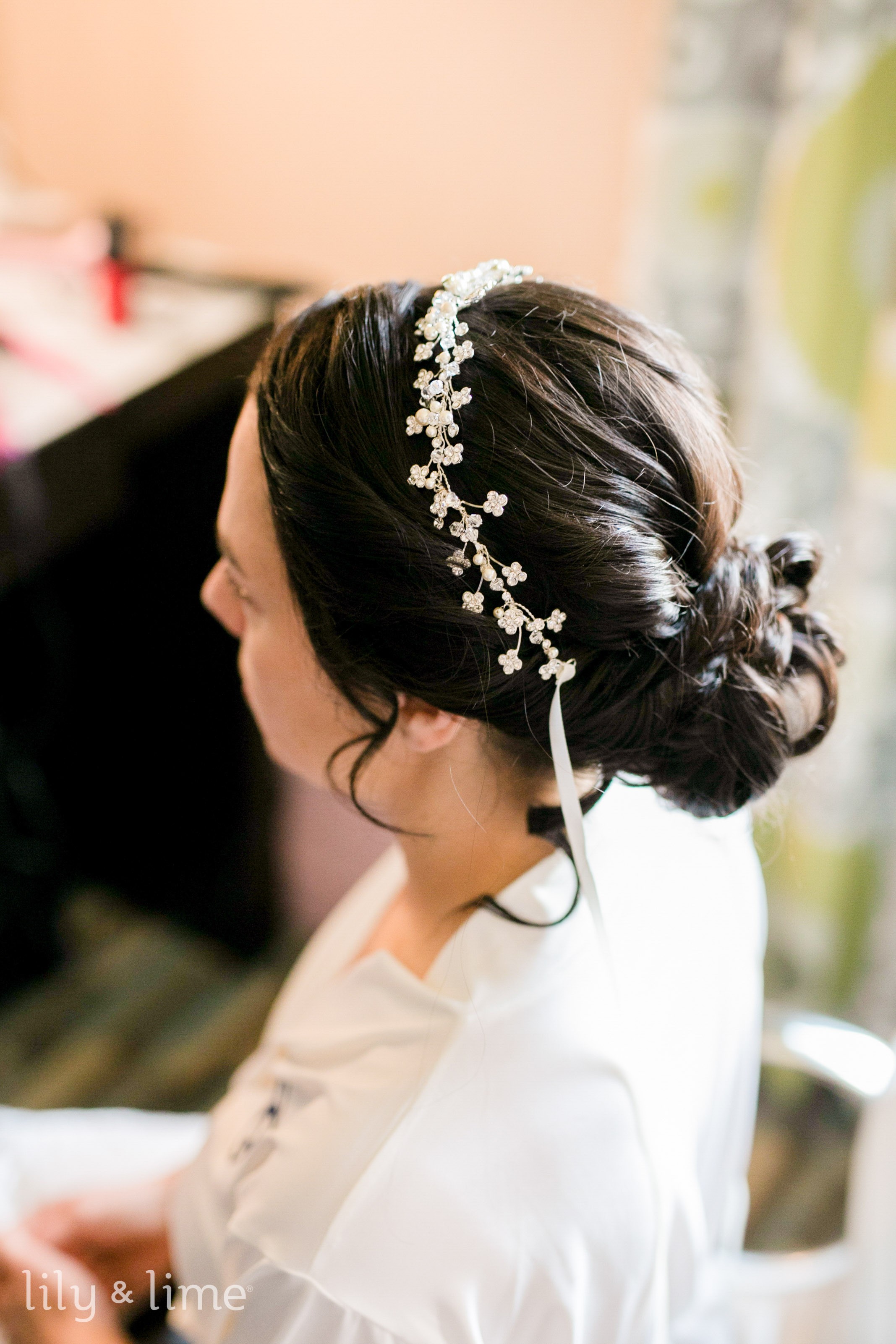 Bridal Hair Side Clipped Hair Styles Comb Side Luxury Wedding Hair