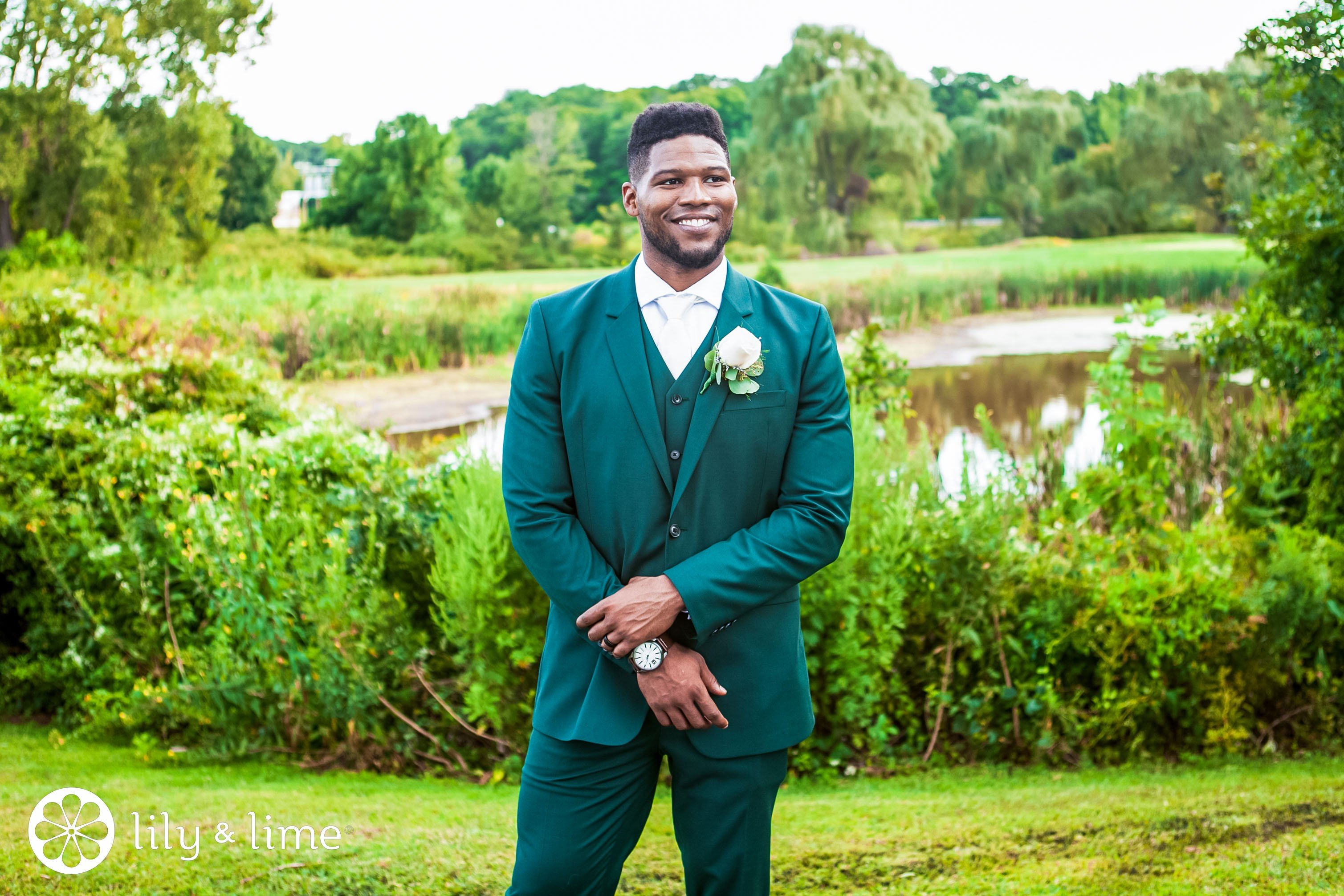 Tropical shop groom attire