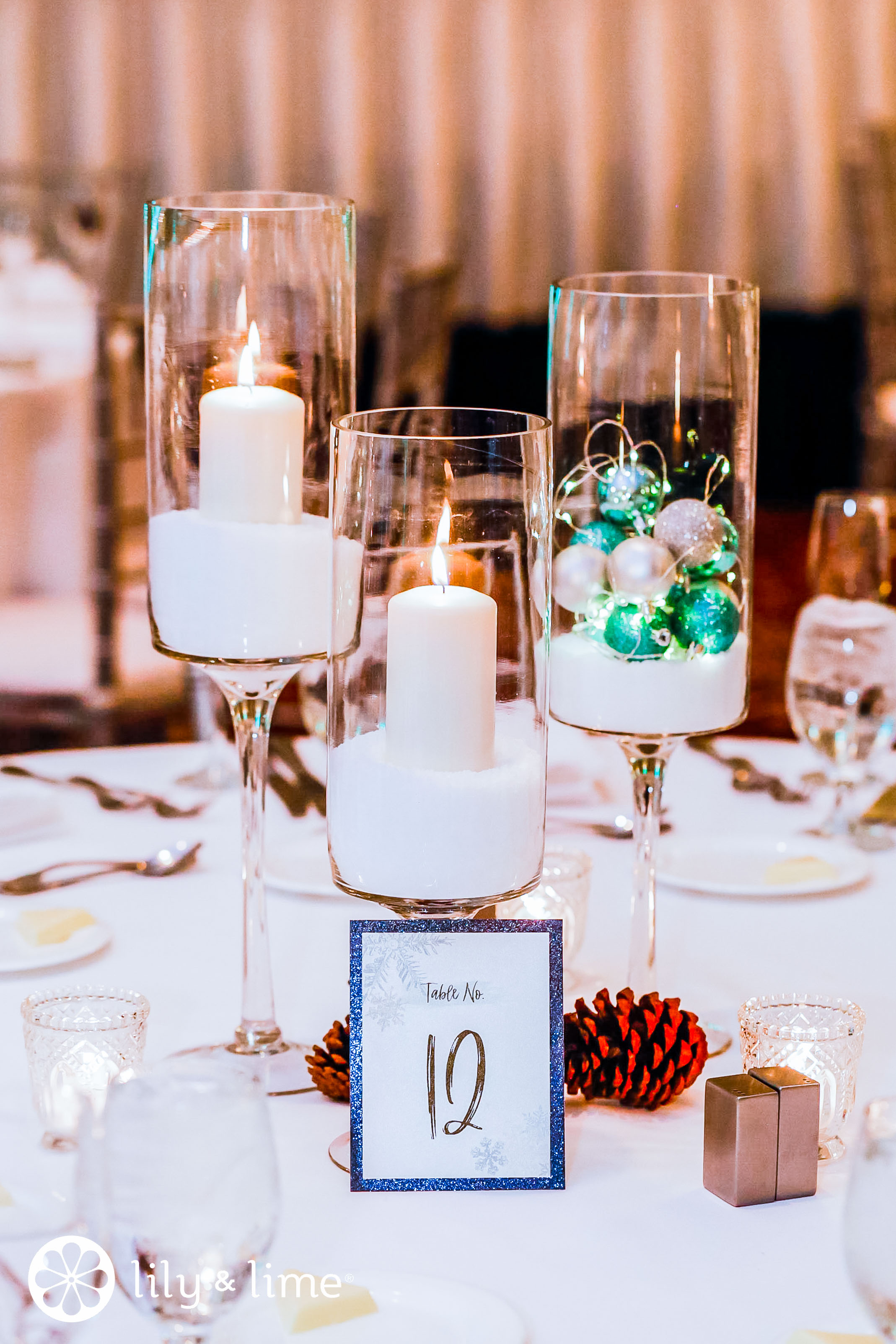 Winter discount wedding centerpieces