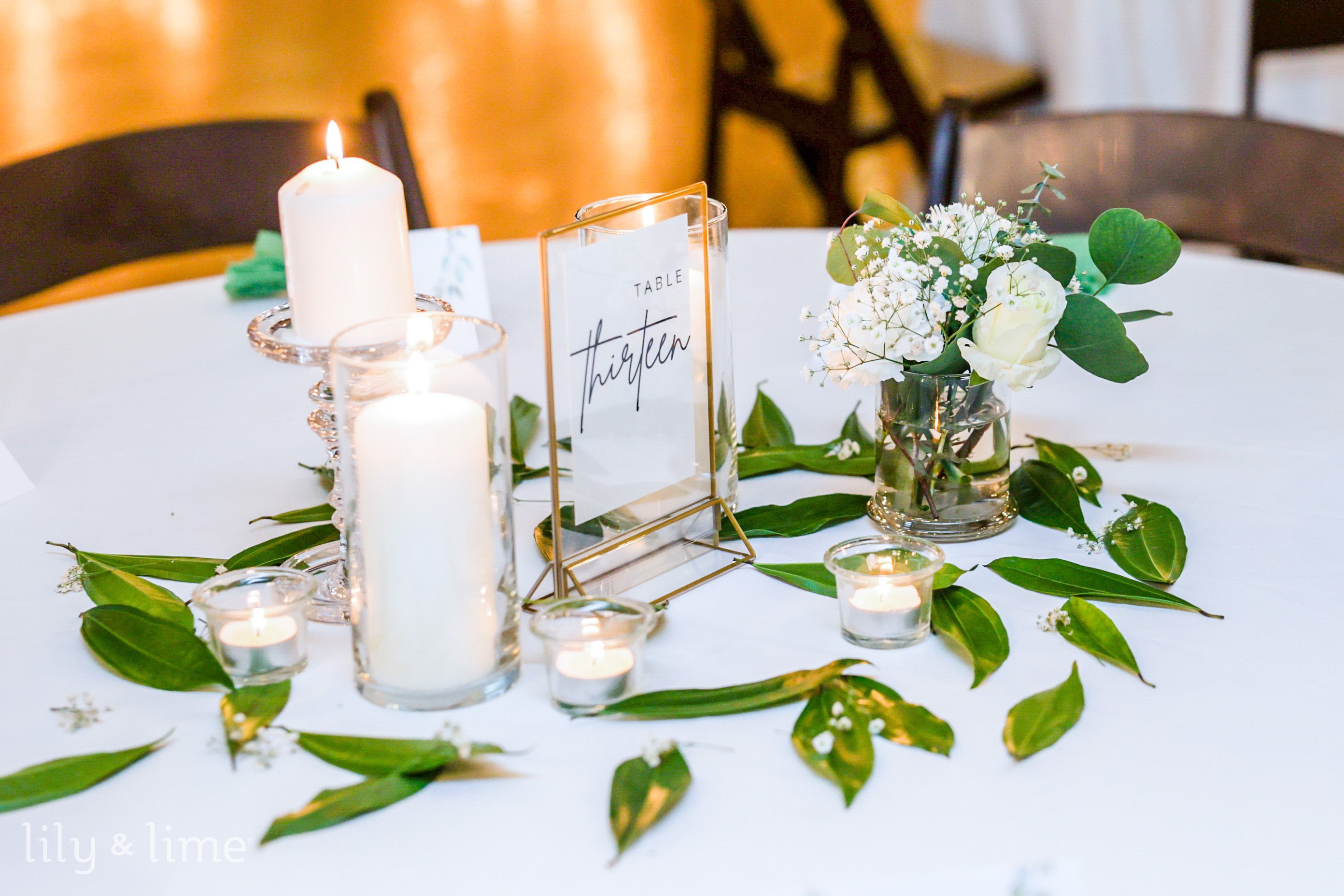 Votive candles top for wedding tables
