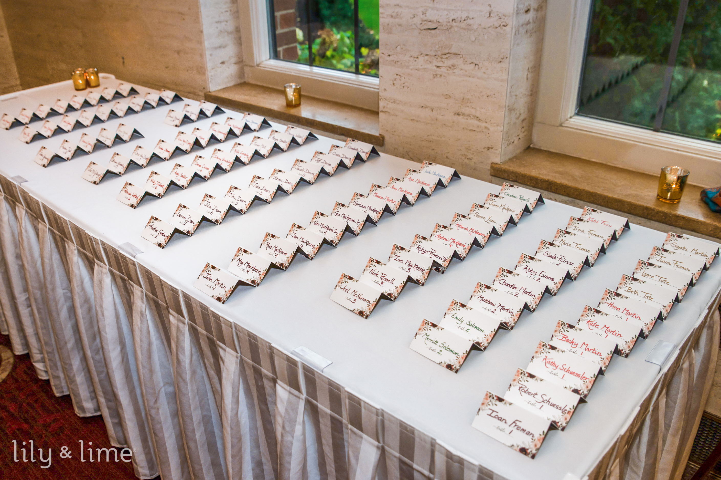 Wedding place card table ideas hotsell