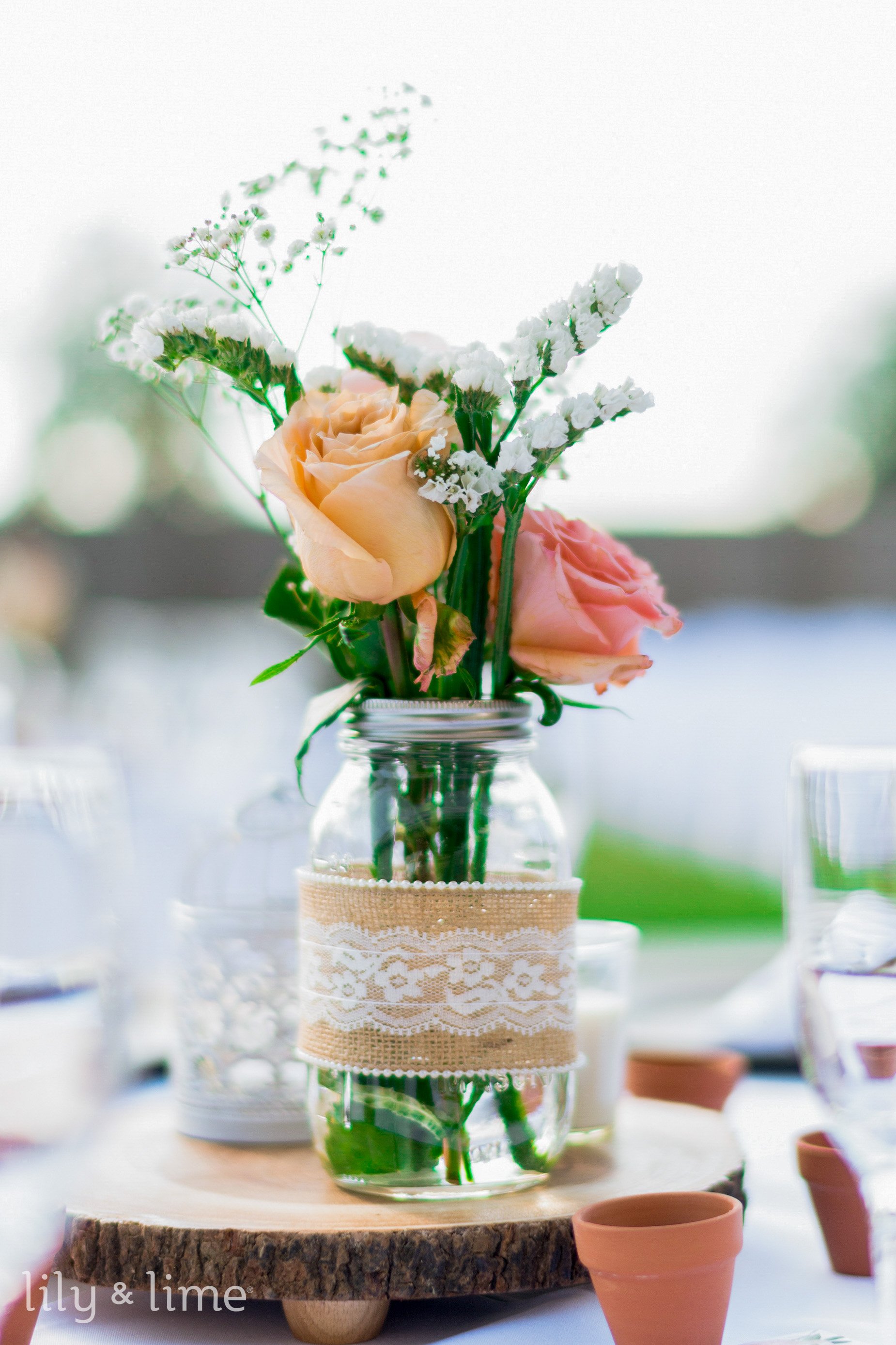 Wedding store simple centerpieces