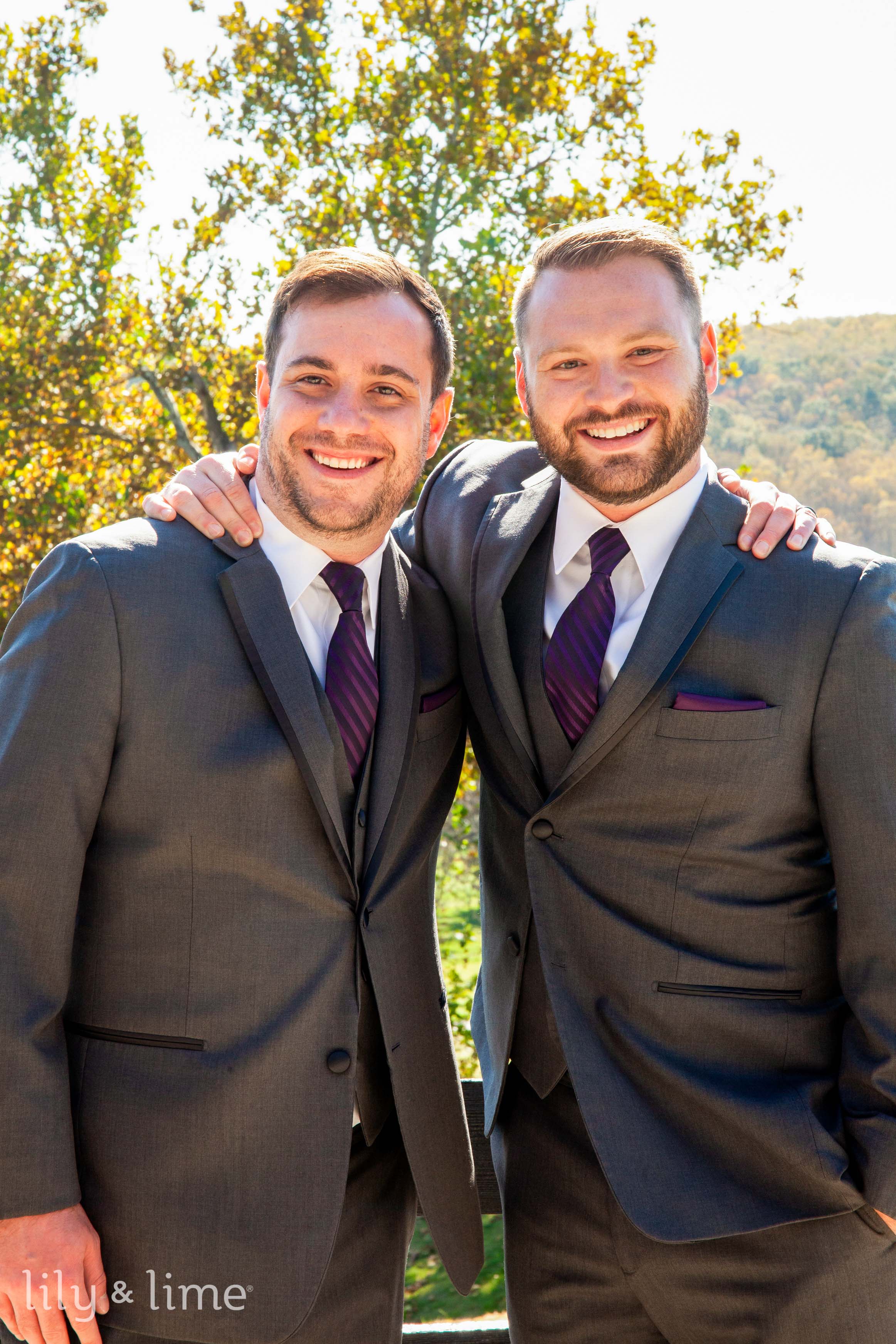 Fall Wedding Color Palettes For Grooms Suit And Tie Combinations Lily Lime