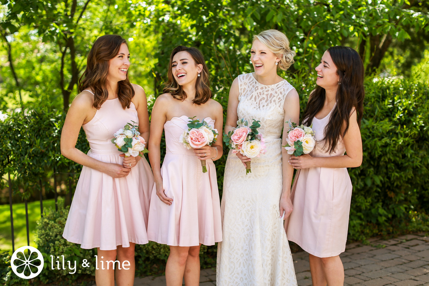 pink bridesmaids dresses