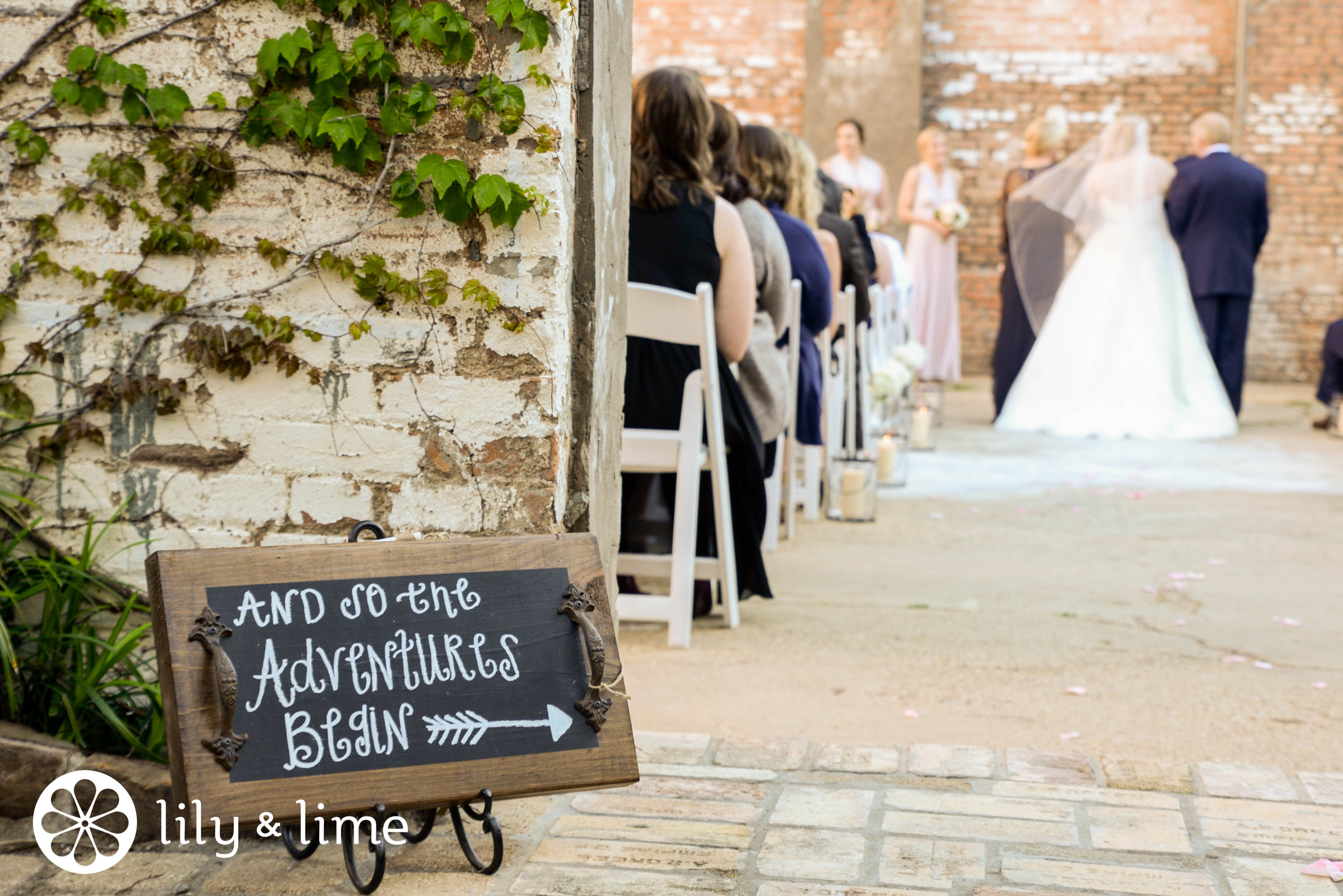 and so the adventure begins wedding ceremony sign