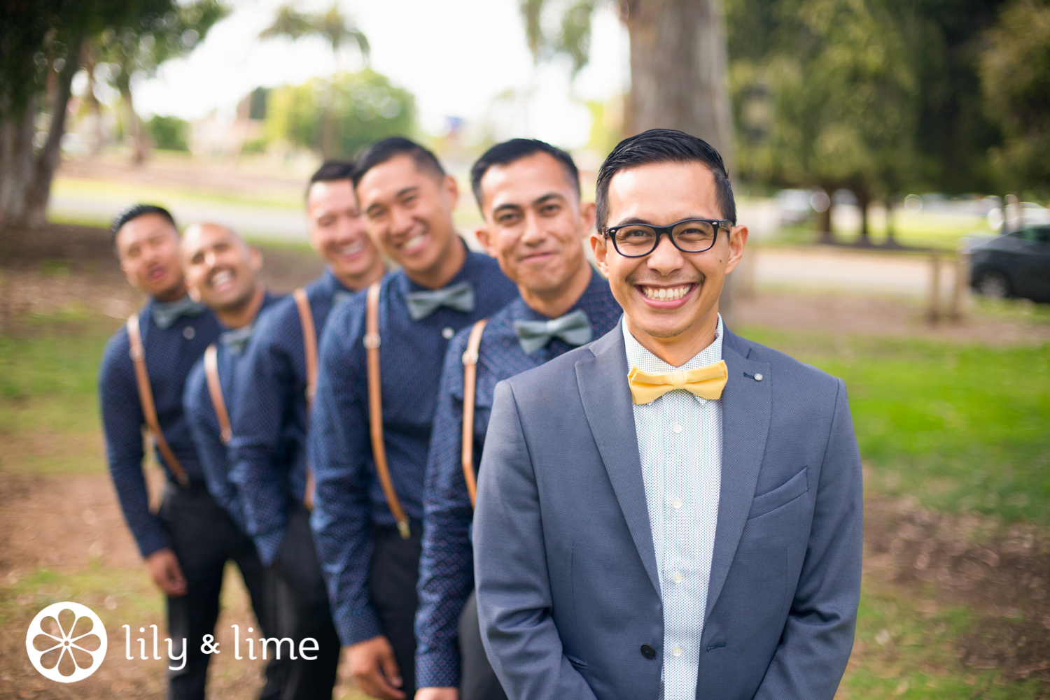 yellow groomsmen bowtie gifts