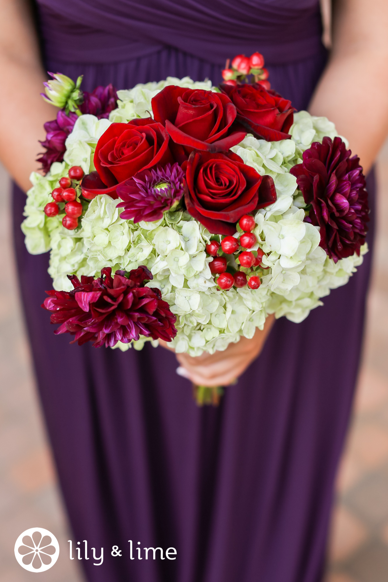 purple red fall wedding inspiration