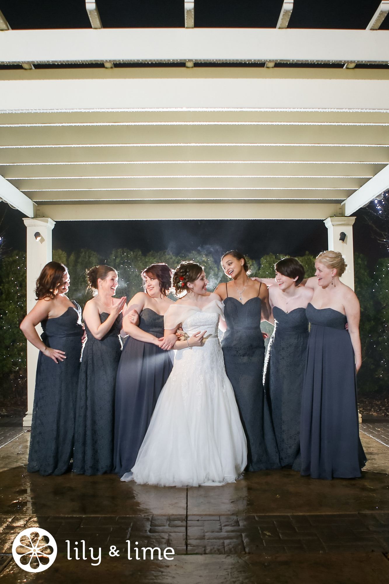 charcoal bridesmaids dresses