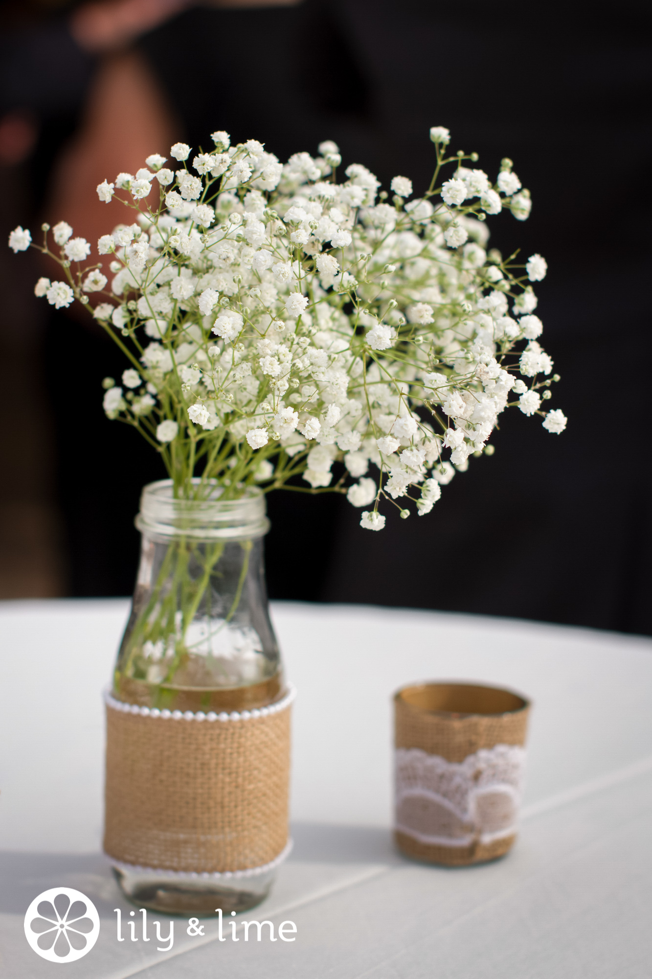 baby's breath mason jar decor