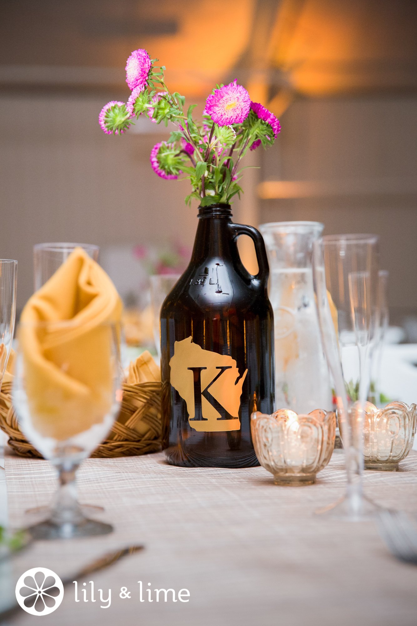 personalized wedding centerpieces
