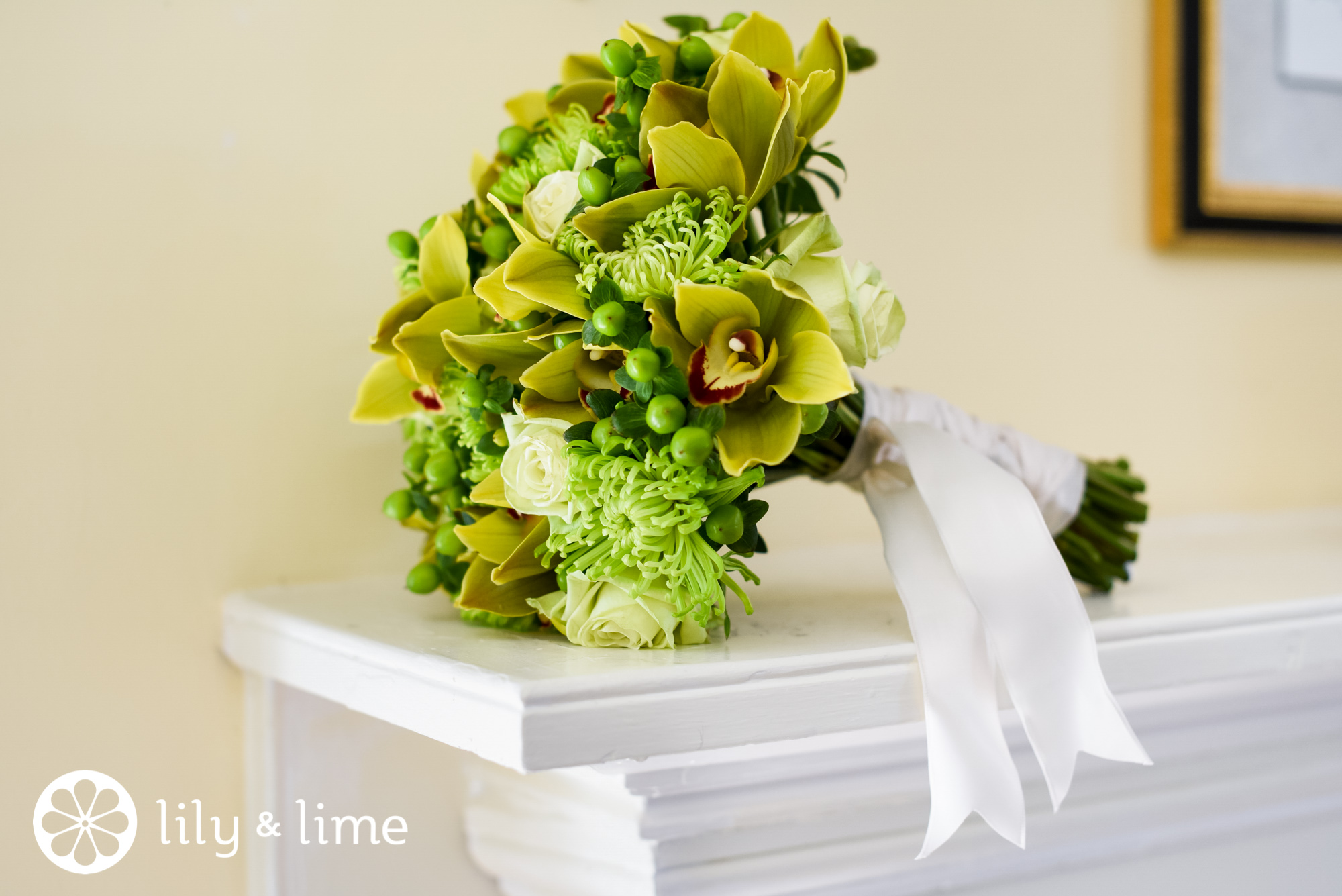 all green wedding bouquet