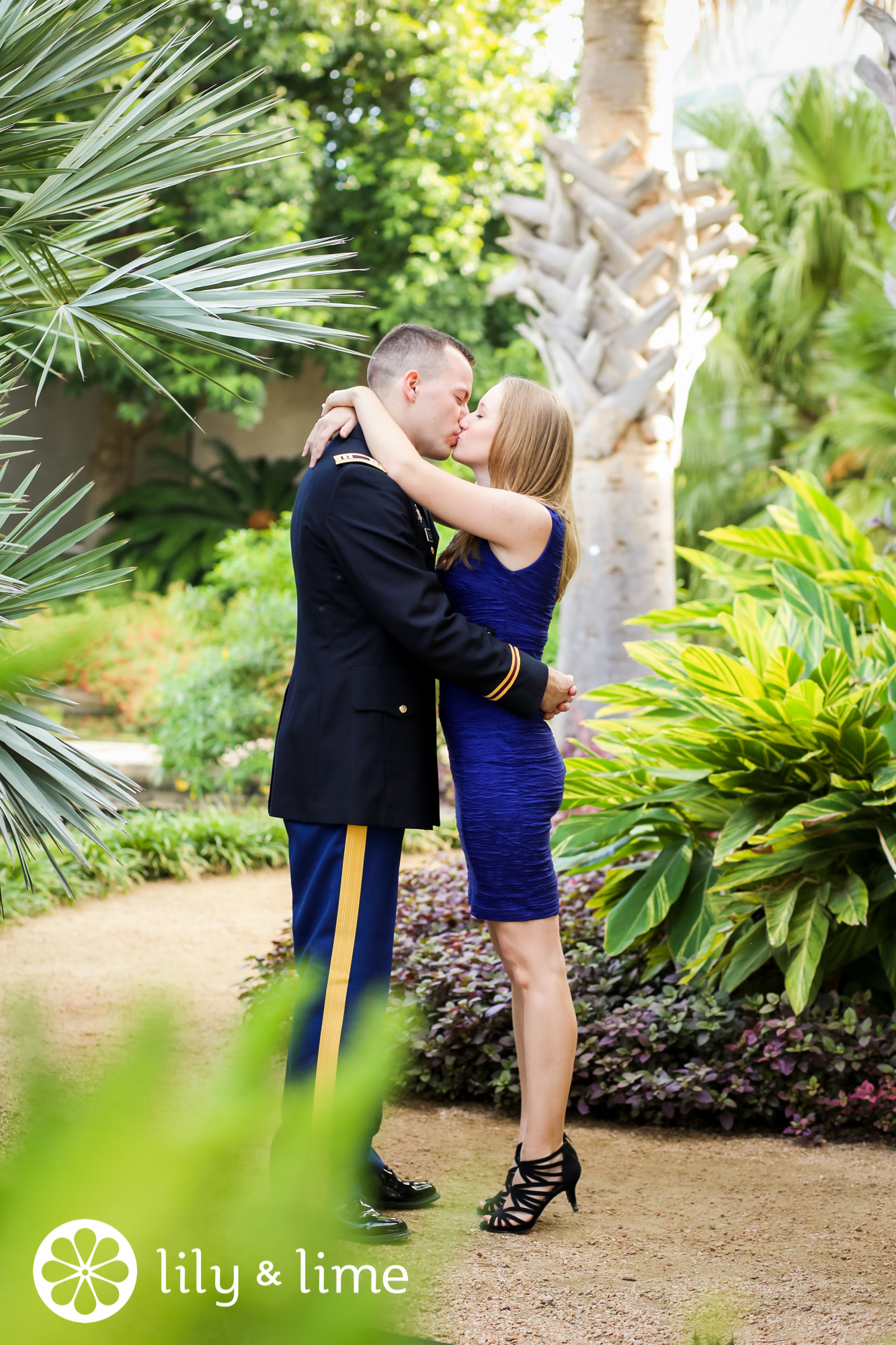 military wedding couple