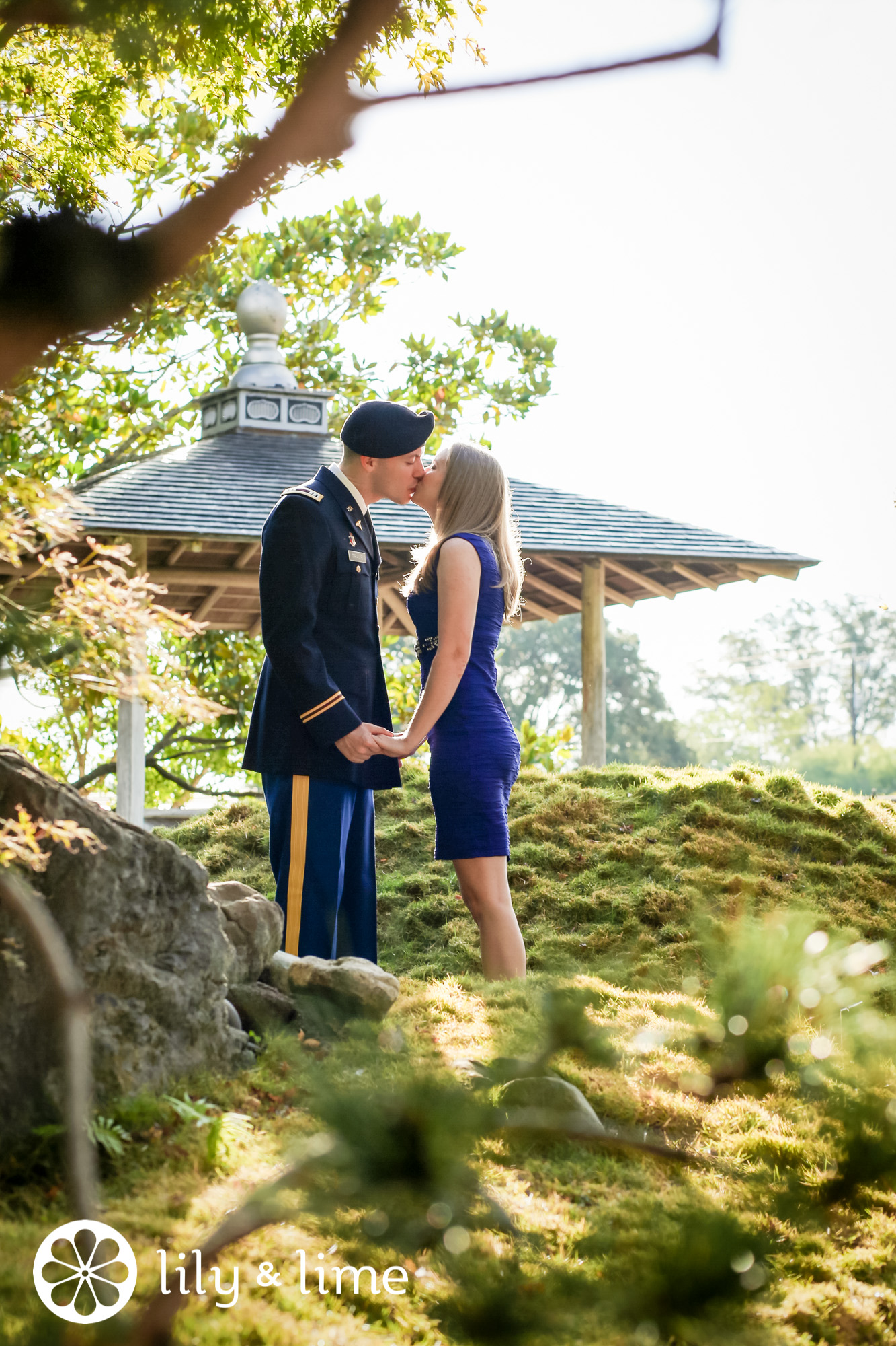 military groom engagement photos
