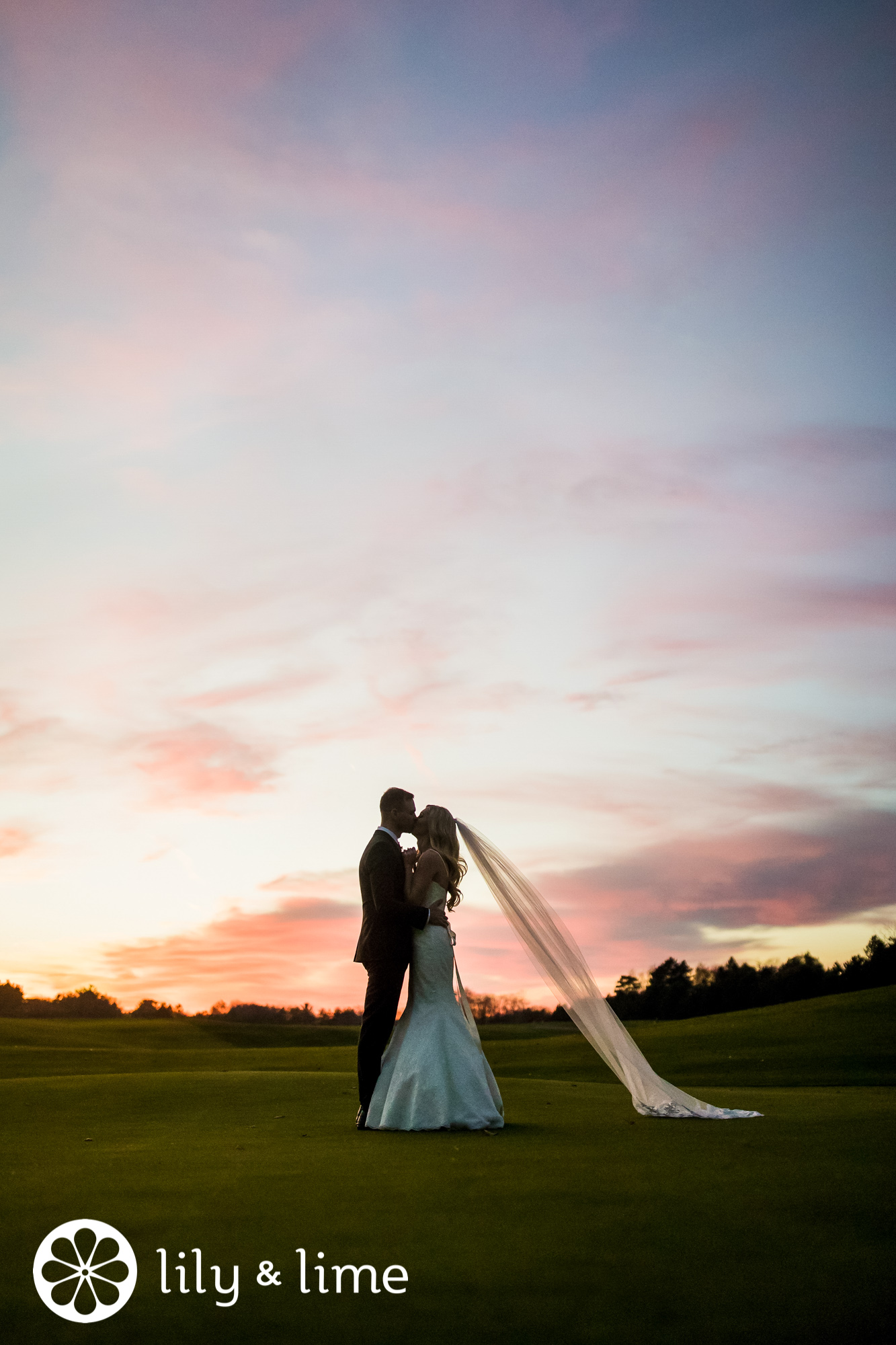 beautiful sunset wedding photography