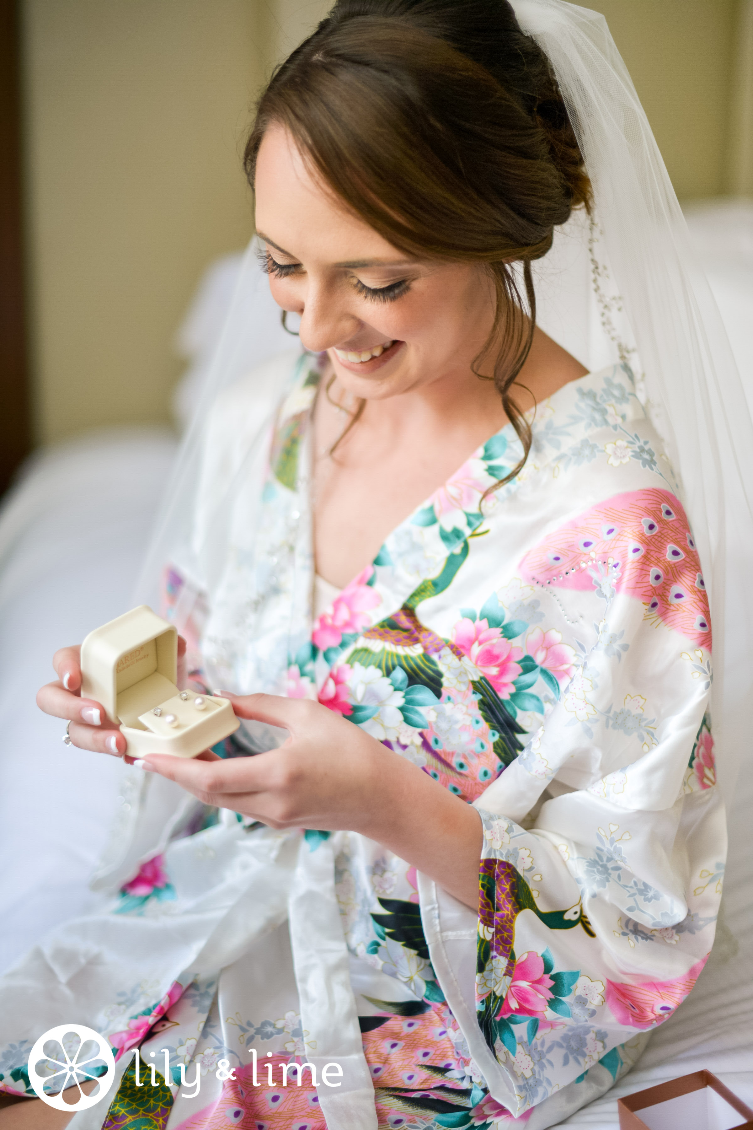 pre-wedding bridal portrait with robe