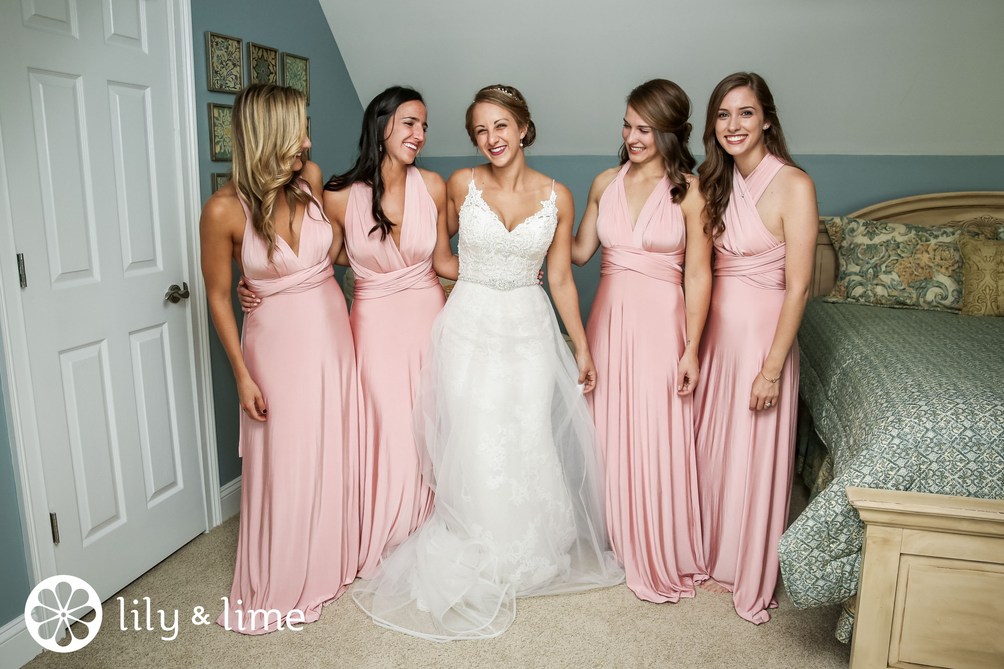 pre-wedding candid bridesmaids photo