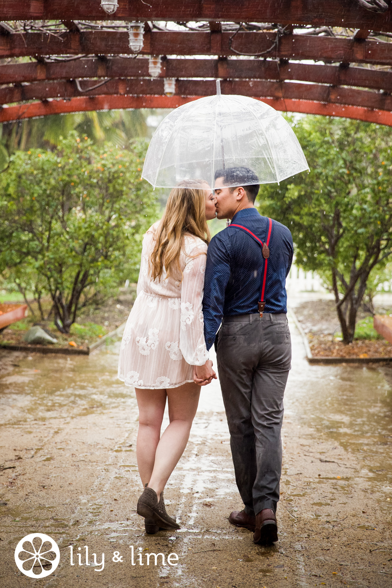 umbrella in engagement session