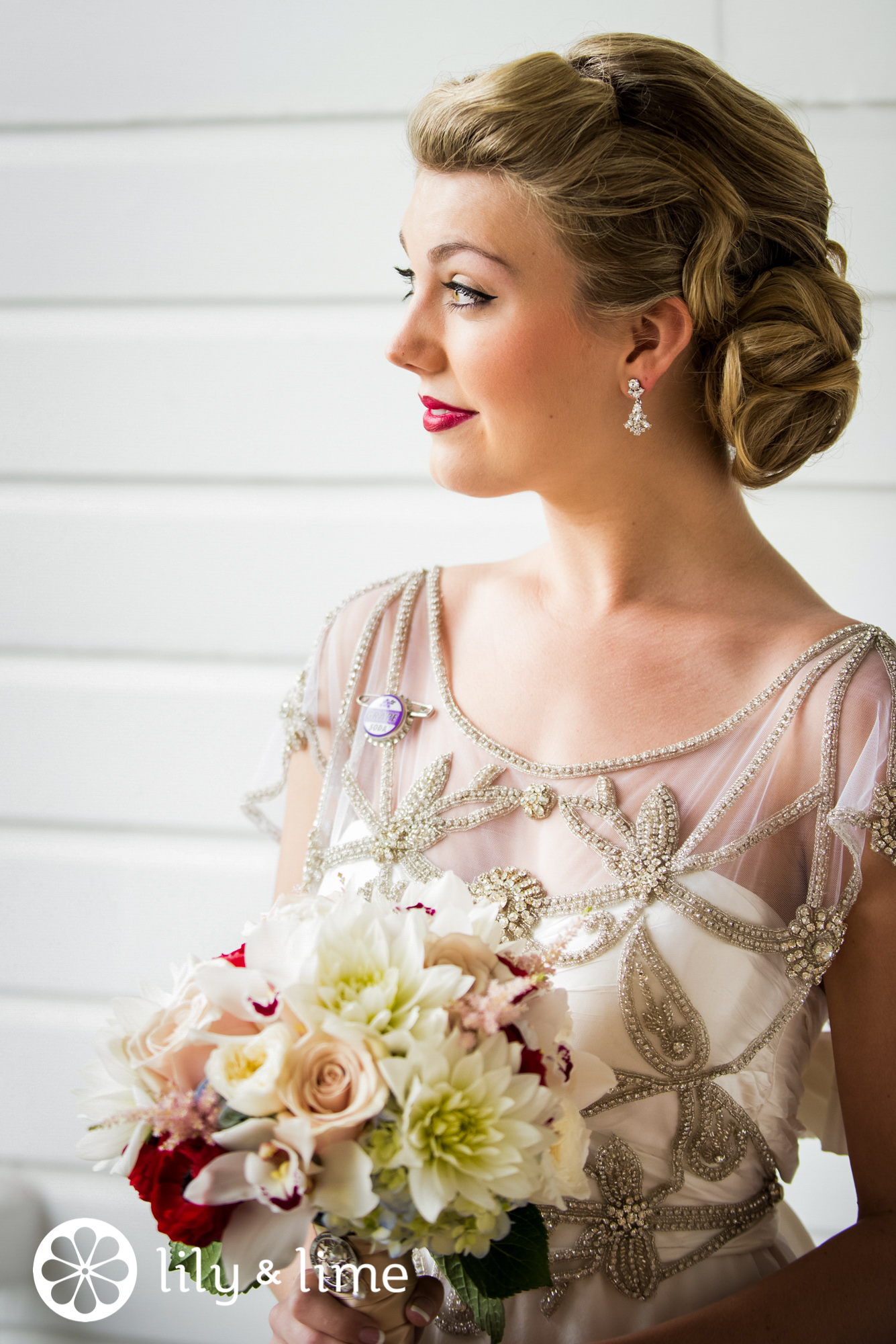 vintage wedding updo