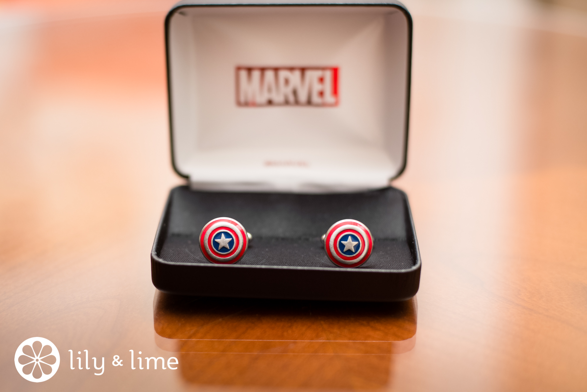 captain america wedding cuff links