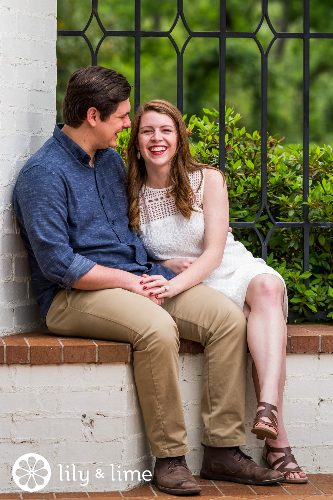 little white dress for engagement photos