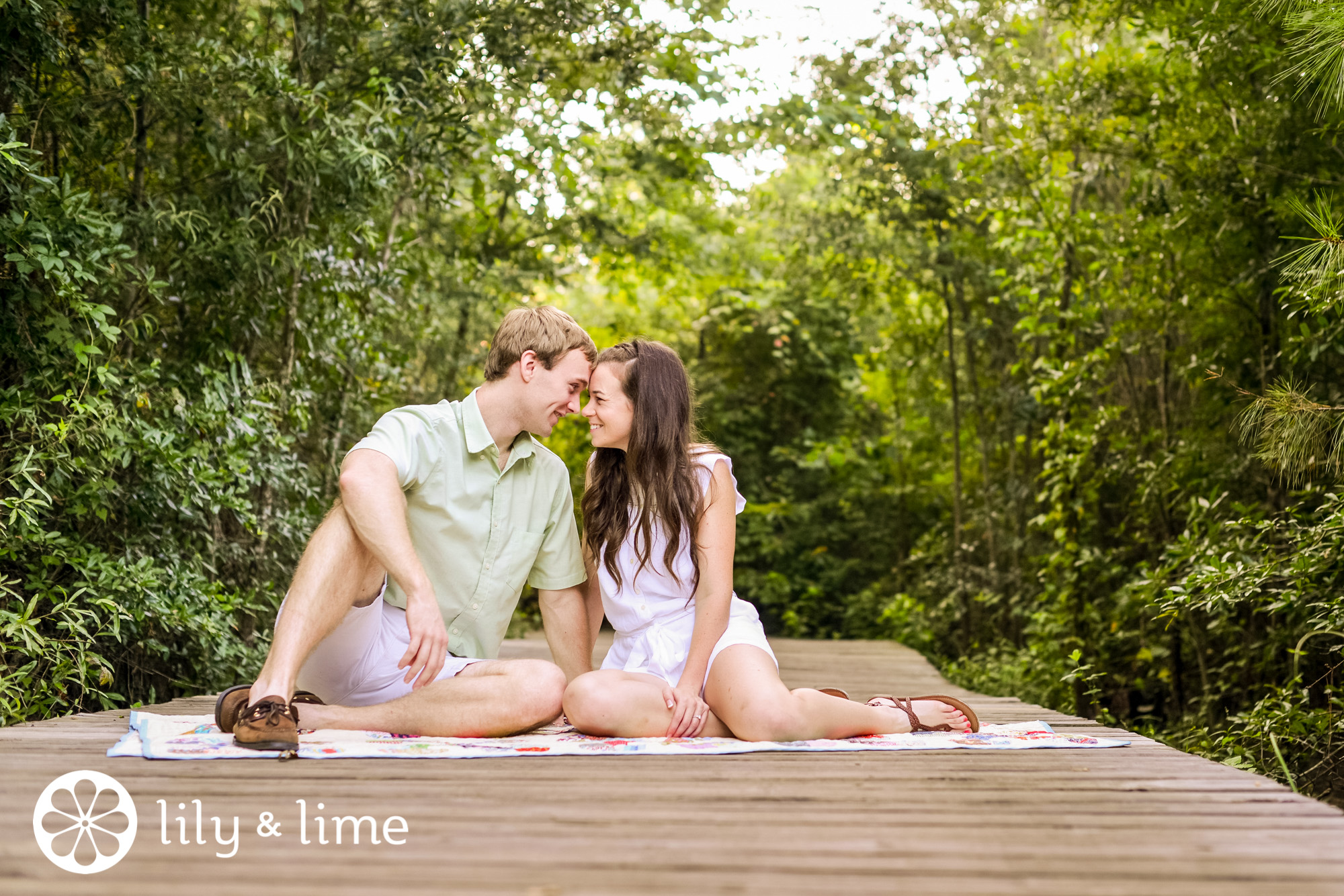 white outfit for engagement session